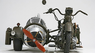 Sidecar Made From WWII German Fighter Plane and Yamaha Motorbike Is Crazy-Cool
